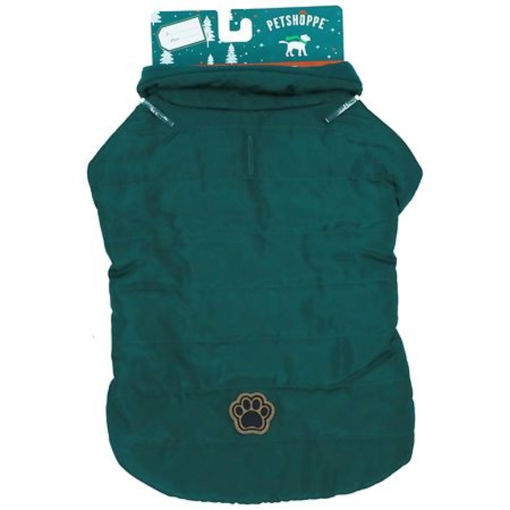 NWT PETSHOPPE Reversible Coat, Large, (35- 55) Green